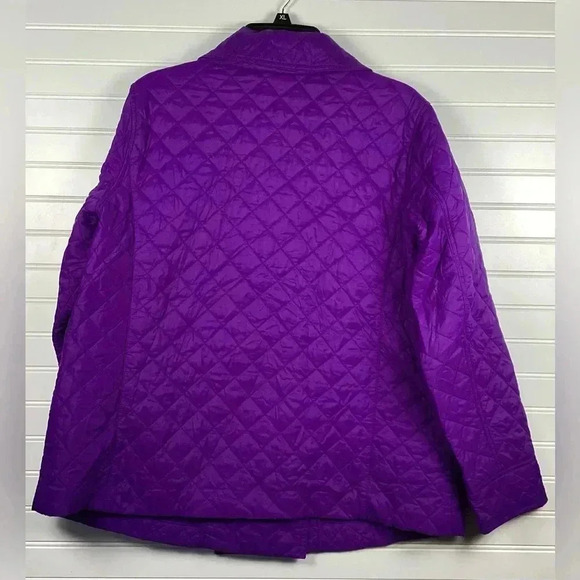 Lauren Ralph Lauren purple/ plum Double Breasted Quilted Jacket size 1X - Picture 9 of 12